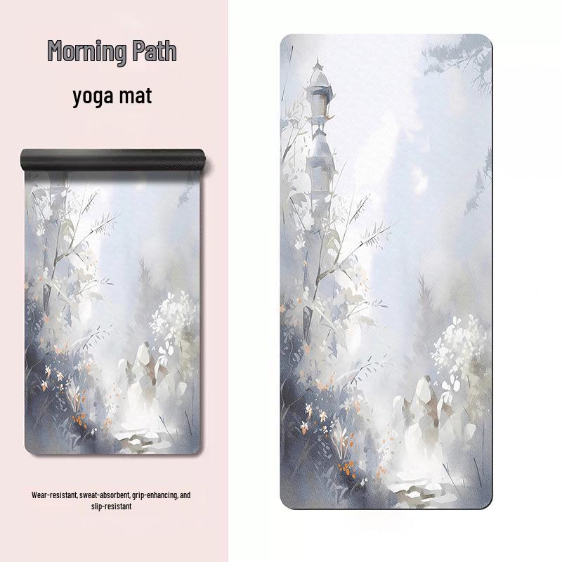 

Широкий коврик для йоги 80 см из износостойкой нескользящей полиуретановой резины 183x68x0.4cm