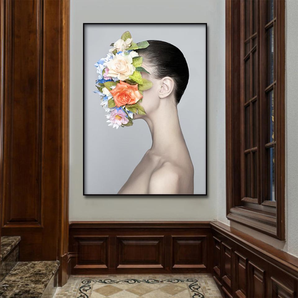 Abstract Painted Lady Poster 1pcs  Modern Home Wall Decor Canvas Picture Art HD Print Painting On Canvas for Living Room No Frame