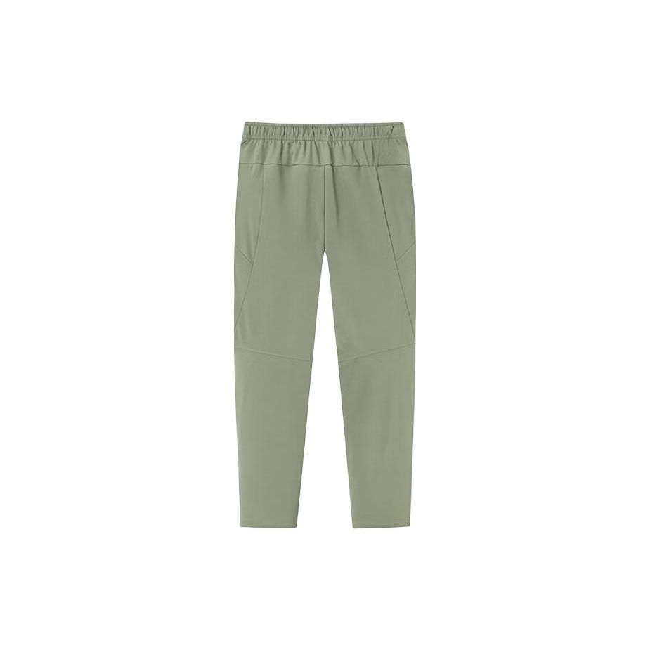 Anta Champion Outdoor Series Solid Color Mid Waist Straight Casual Pants Men Bottoms Olive-Green 152340501-3