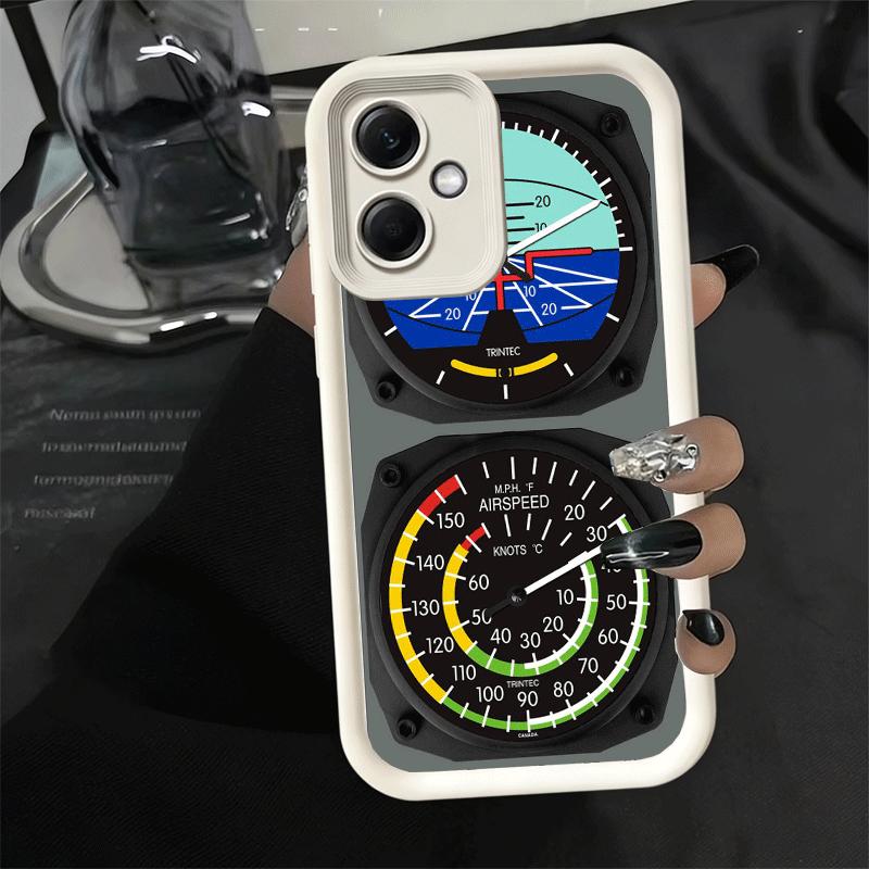 Phone Case for Xiaomi Redmi Note 15 14 13 Pro Plus Aircraft Instrument Cockpit Radar Shell 12S 11 11S 11T 5G 14S Soft Silicone F