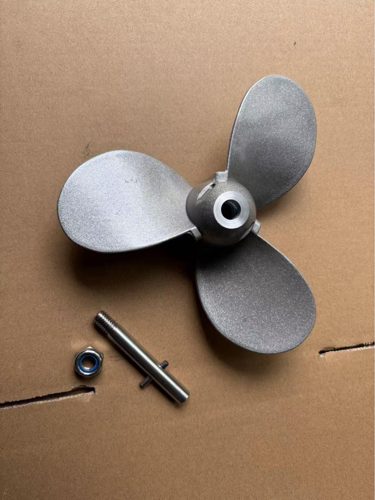 

18cm Aluminum Alloy Reverse Blade Marine Outboard Propeller Standard Shaft with Nut