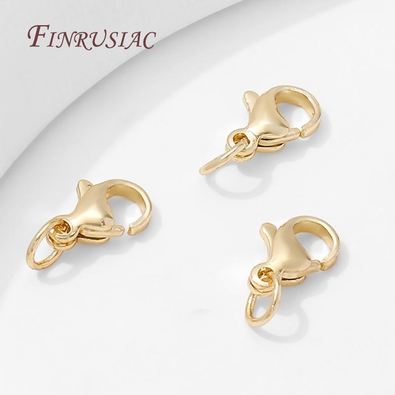 Stainless Steel Gold Plated 10mm Lobster Clasps,Locks For Jewelry Connectors DIY Bracelets Making Accessories,Clasps For Jewelry