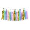 15-Piece Paper Tassel and PET Ribbon Set for Birthday Party Decorations