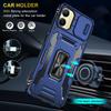 For Samsung Galaxy A06 4G Case Kickstand Slide Lens Lid PC+TPU Drop-Proof Phone Cover