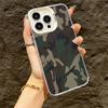 Classic Camouflage Muted Green Gray Tones Tough For iPhone 16 15 14 12 13 11 Pro Max XR XS MAX 7 8 PLUS MINI Cool Y2K Cover