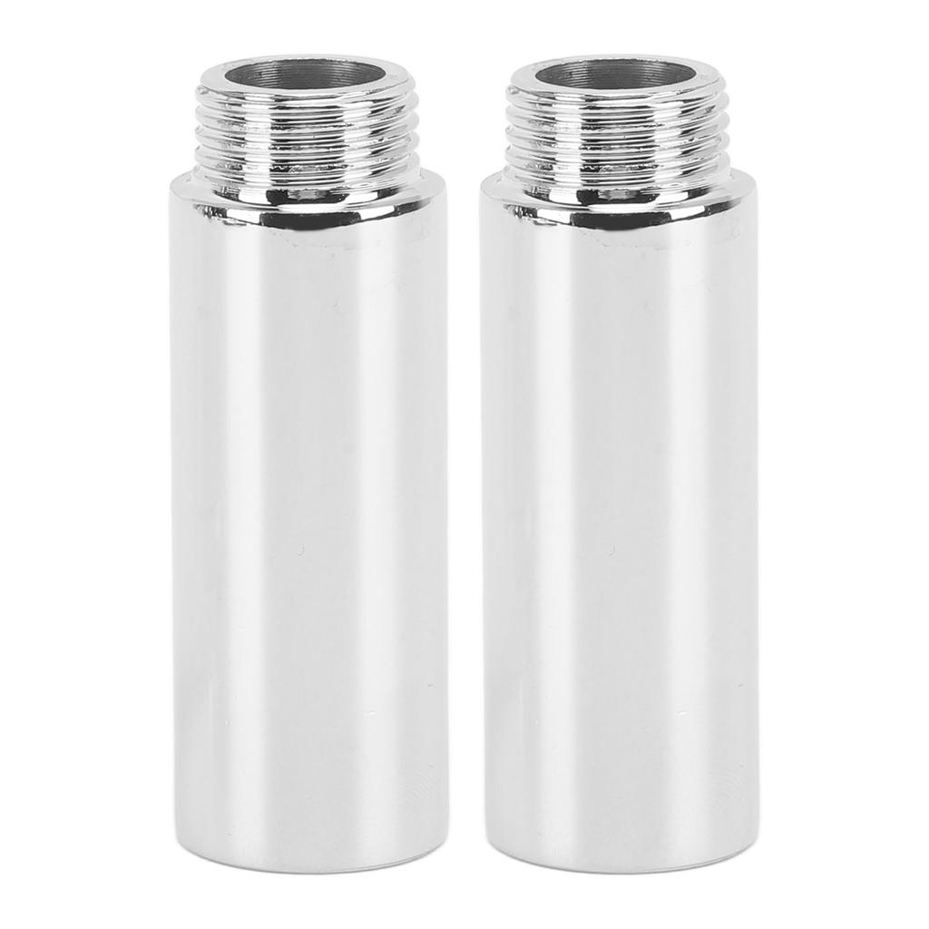 2PCS Shower Arm Extension Stainless Steel Chrome Plating Shower Head Extension Pipe for Bathroom