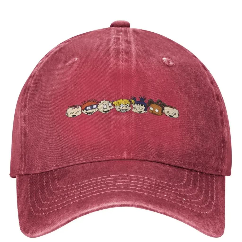 Funny Film Rugrated Character Headshots Line Up Casual Baseball Cap Summer Trucker Hat Snapback Cap Unisex Retro Baseball Caps