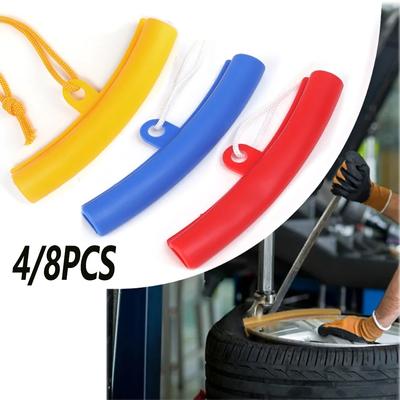 4/8Pcs Car Wheel Steel Ring Protective Sleeve Tyre Wheel Changing Edge Savers Tire Replacement Protector Tire Replacement Prote