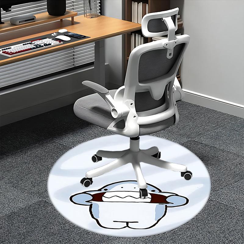 

Cartoon Shark Theme Charming Cartoon Chair Mat - Round Carpet for Home Decor 80cm