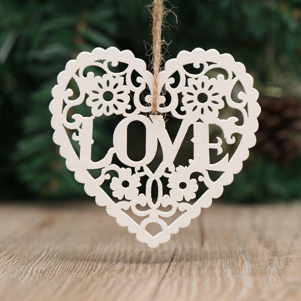 DIY Gifts Drop Pendant Christmas Tree Decoration Santa/Elk/Angel Wooden Ornaments Xmas Hanging