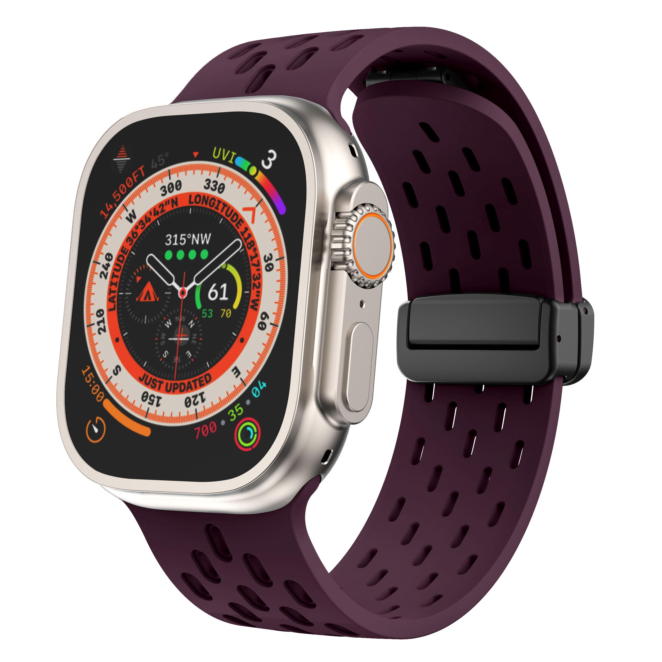

Magnetic Strap for Apple watch Ultra band 49mm 45mm 44mm 42mm 40mm 41mm Silicone Bracelet Correa iWatch Series 9 8 SE 7 6 5 4 2 42 44 45 49 mm
