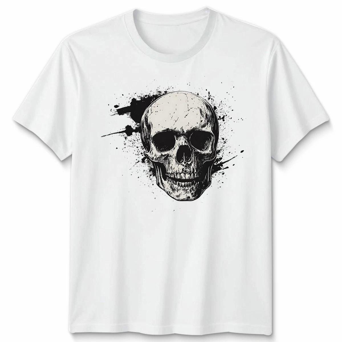 Skull Art Graphic Mens T-Shirt Womens Tee Grunge Gothic Unisex Tee 1 4XL