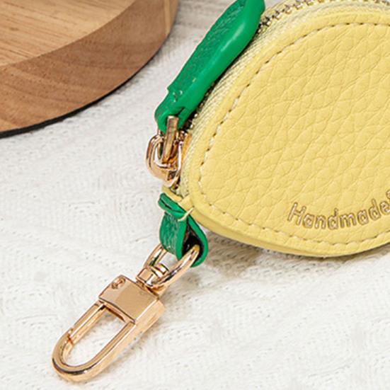 Meyve Madeni Para Cüzdanı Mini Çok Fonksiyonlu Bozuk Para Kulaklık Anahtar Tutucu Yumuşak Liçi Deri Dokusu Anahtarlık Çanta Süsü Seyahat İçin Kızlar Kadınlar
