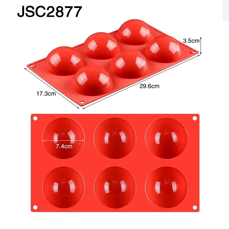 SJ 9 Types Half Sphere/Flat Round Silicone Mold Cake Decorating Tools Silicone Mold Chocolate Cookies Sandwich Bakeware