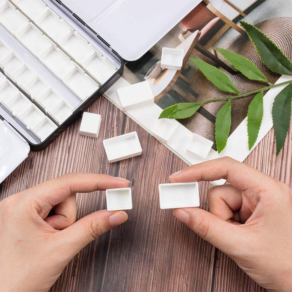 5/20/50pcs Mini Size Pigment Box Plastic Paint Pans Watercolor Pans  DIY Watercolor Oil Painting