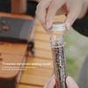 60ML Coffee Beans Storage Tube Transparent Storage Container Threaded Mouth Cellars Tube for Home Tea Coffee