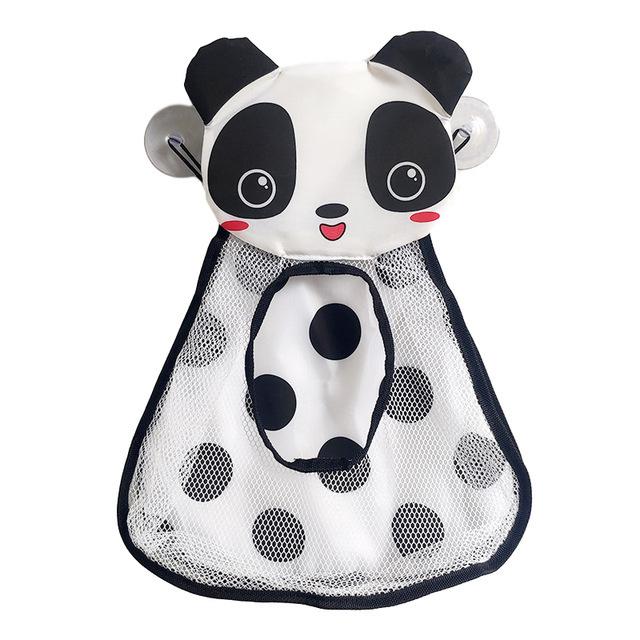 Baby Shower Toy Cute Duck Frog Net Toy Storage Bag Strong Suction Cup Baby Shower Game Bag Bathroom Organizer Water Toy