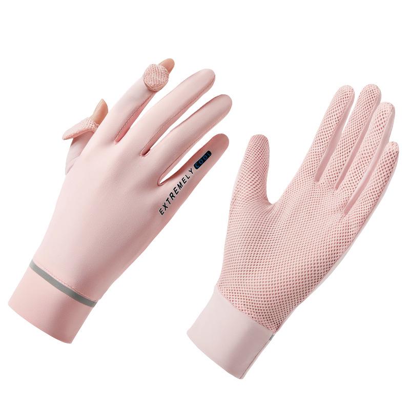 

Женские летние перчатки с защитой от УФ-лучей, из ледяного шелка, с сенсорным экраном