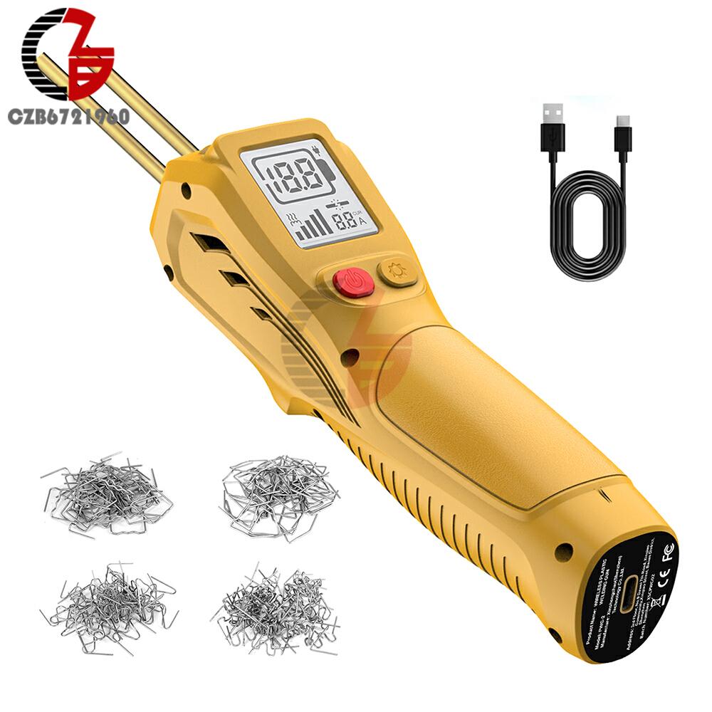 

500W Plastic Welding Machine LCD Display Handheld Wireless Charging Plastic Welding Gun Car Bumper Hot Stapler Bumper Repair Kit