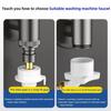 Household Stainless Steel Washing Machine Faucets With Water Stop Valve G1/2 Single Cold Wall Mounted Tap Bathroom Accessories