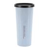 470 ml Wheat Straw Water Cup with Straw Multi Functional Double Lid   Coffee Mug Pink