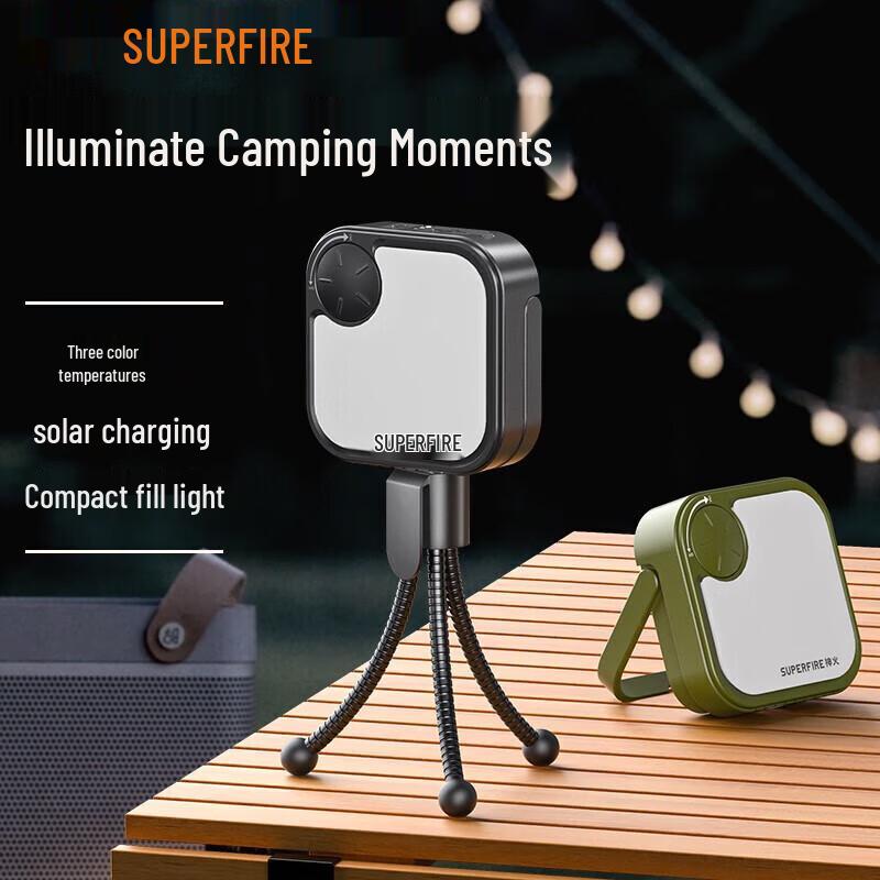 SupFire T50 Live Broadcast Flashlight with Fill Light and Tripod