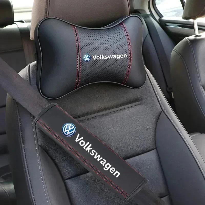 Car Seat Neck Pillow Headrest Rest Protection Shoulder Pad For Volkswagen VW GOLF 4 5 6 Polo Passat B5 B7 Touareg Bora Tiguan
