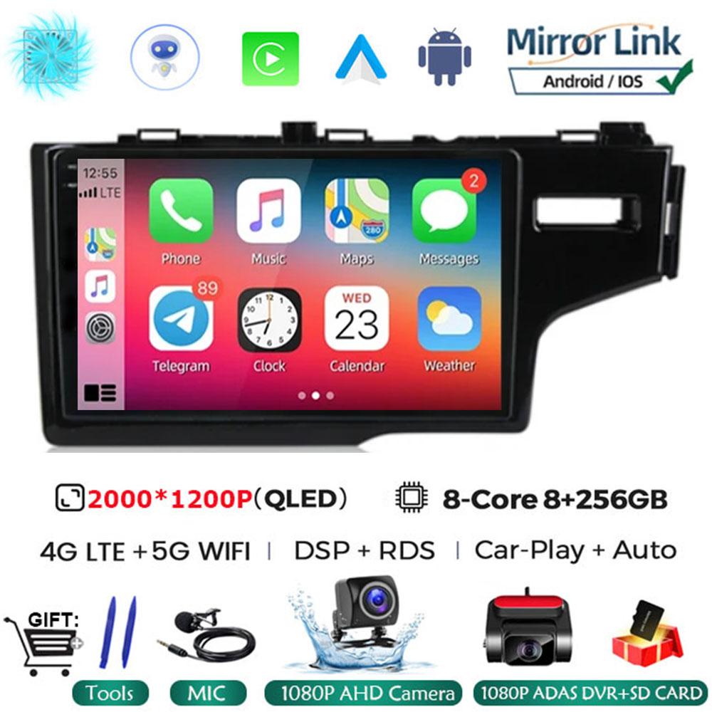 9'' Android 14 Car Radio for Honda Fit Jazz 2013 2014 2016 2018 GPS Navigation Stereo Multimedia Video Player Screen Head Unit