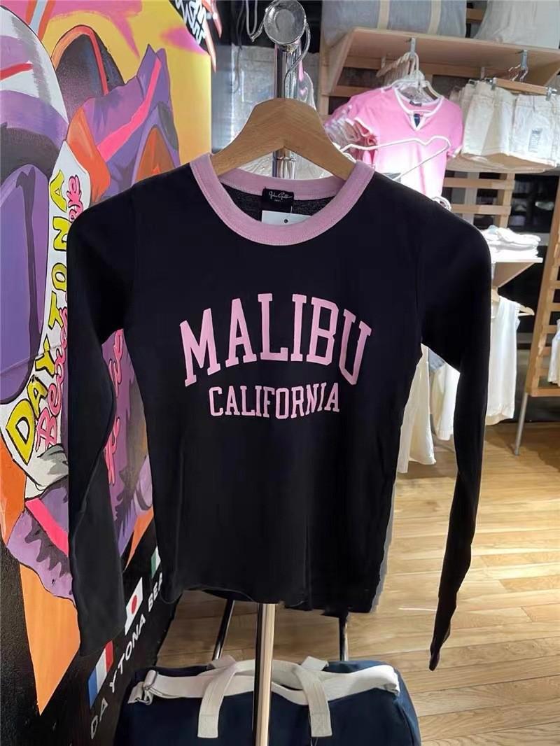 

Женская футболка MALIBU Graphic Slim Fit с длинными рукавами в стиле ретро BM One size