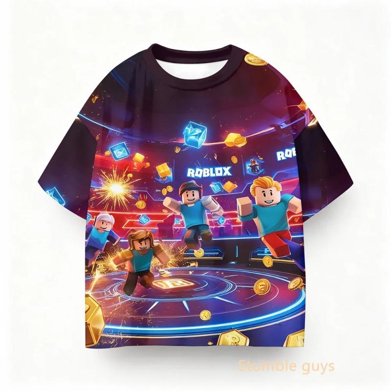Boys Clothes Girls Kids Roblox Summer Short Sleeve Tee Game Anime