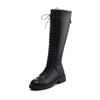Autumn and winter 2025 new boots long boots British style knight boots thick heel thick sole long boots leather velvet women's boots