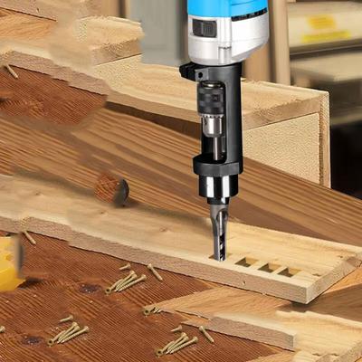 Square Hole Drill Fixed Bracket Mortising Attachment Aluminum Cast Iron Furniture Making Premium for