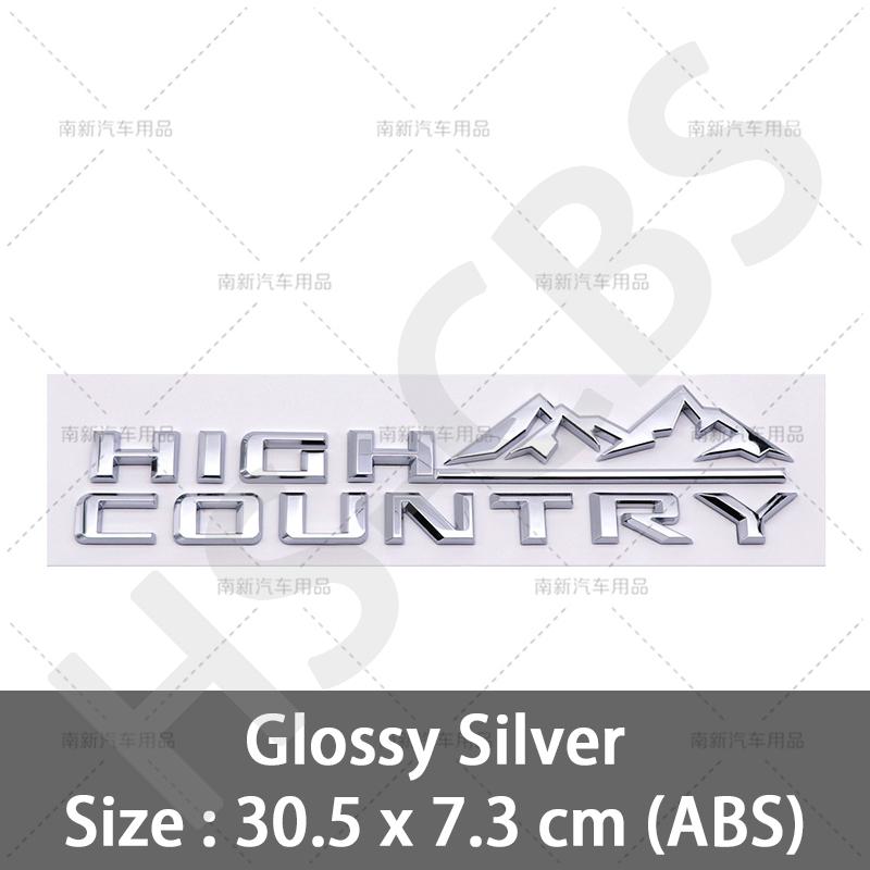 ABS High Country Emblem Rear Trunk Logo High Country  Badge Auto Body Decal Car Fender Stickers Styling Accessories