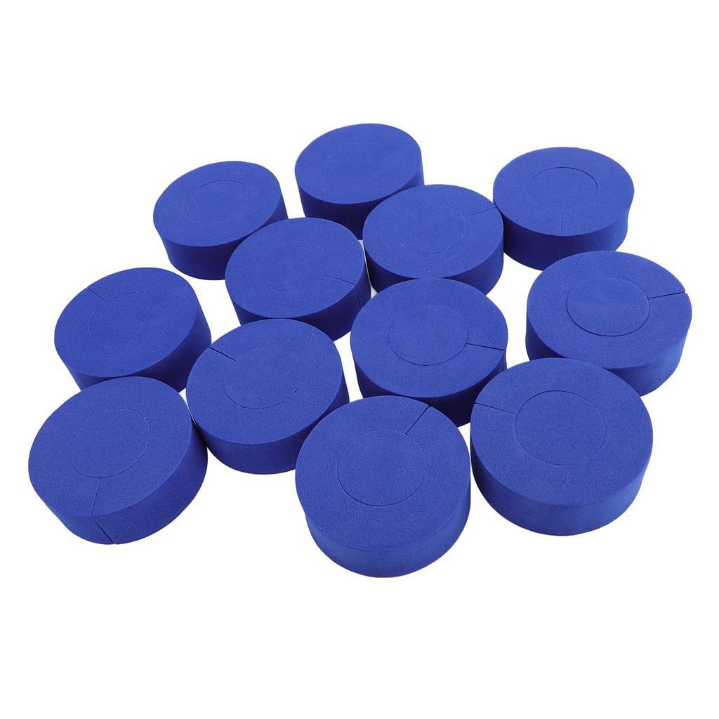 12pcs Blue C Shape Hair Curlers Sponge Hair Rollers Heatless Hairdressing Styling Tools for Daily