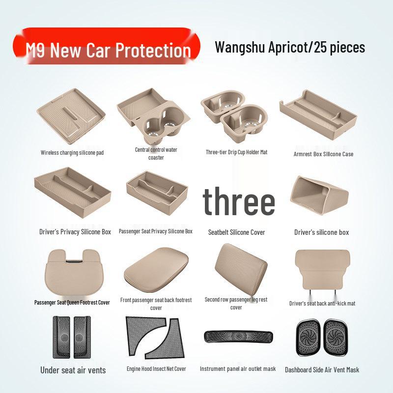 Essential Silicone Mat Set for AITO M7, M8, M9 Interior Decoration - Fits 26 Models