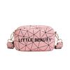 Women's Bag Summer Colorful Geometric Rhombus Printing Letter Webbing Camera Mobile Phone Bag Shoulder Oblique Tide