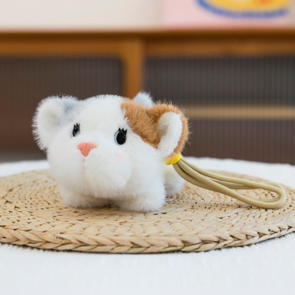 Little Bear Cat Plush Toy Keychain Rabbit Dog Plush Doll Keychain Animal Doll Pendant  Kids Gifts
