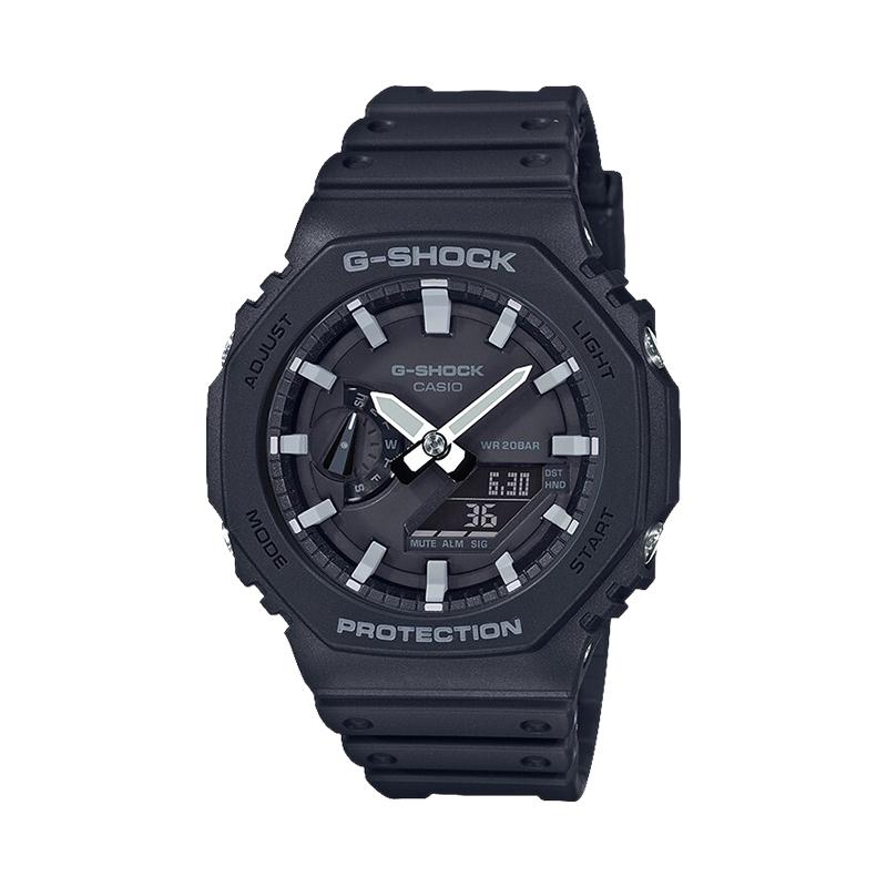 CASIO Unisex Liquid Crystal/Analog Dual Display Series Black Watch GA-2100-1A(Watch4--)
