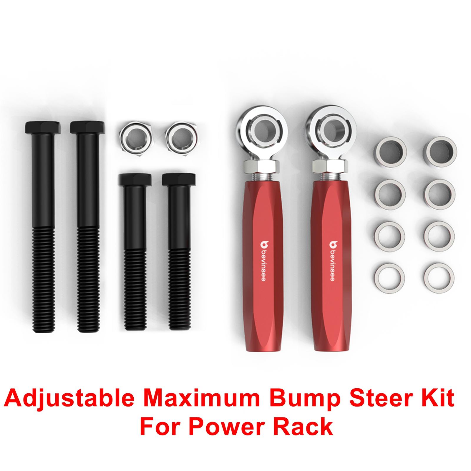 BEVEE Adjustable Maximum Bump Steer Kit For Power Rack/Manual Rack, for Ford Mustang 1979-1993 For Power Rack