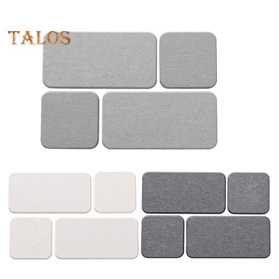 4Pcs Water Absorbing Stone Tray Instant Dry Sink Coasters Kitchen Sponge Hand Soap Tray & Toothbrush Holders for Bathroom Counter