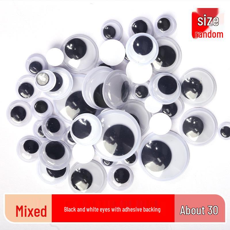 Детские самодельные красочные наклейки с глазами животных для поделок