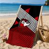 Soccer Ball Afc Crest Printed Microfiber Beach Towel, Soft And Absorbent, Quick-Dry, Ideal for Summer Travel, Beach Essential, Swimming Pool