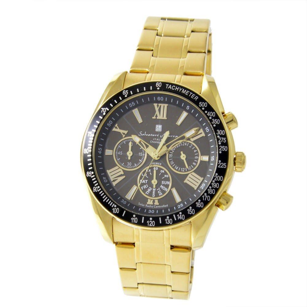 

Salvatore Mara Watch Radio Solar SM15116-GDBKGD Men s