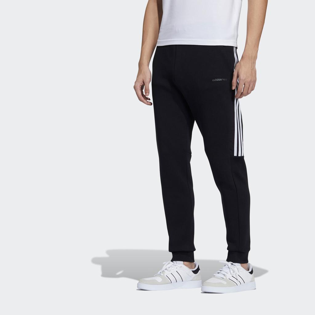 Adidas Neo Logo Stripe Sports Pants Men Bottoms Black GP5681