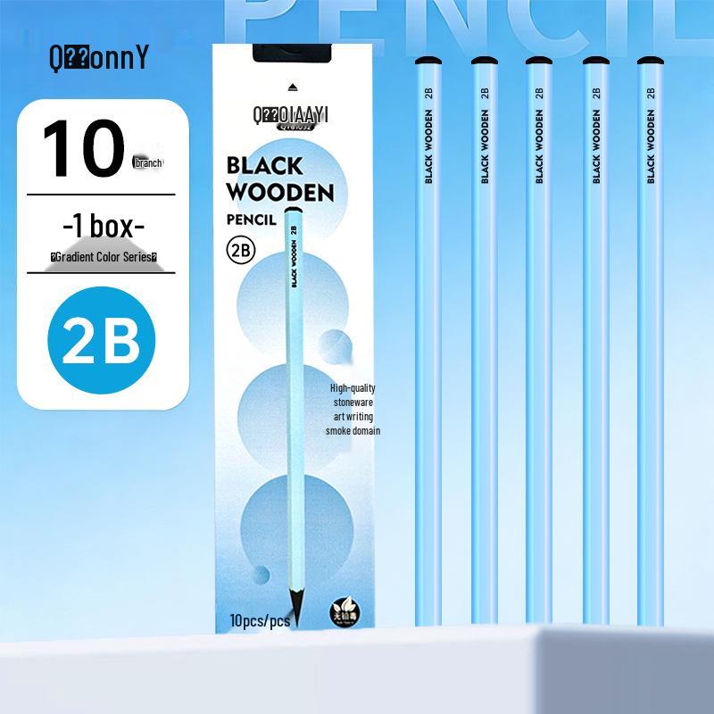 Black Wood HB 2B Pencil for Students - Eco-Friendly Writing & Sketching Tool HB/2B Sliding Box Design
