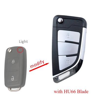 Coque de clé de voiture 2 3 Boutons pour Volkswagen Vw Beetle/Caddy/Eos/Golf/Jetta/Polo/Scirocco/Tiguan/Touran/Skoda/Seat