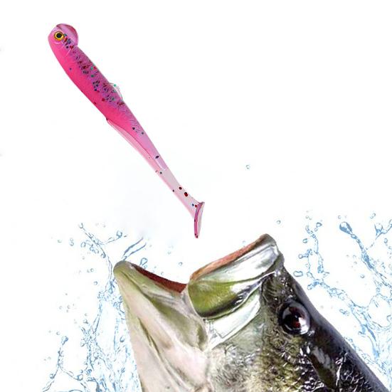 10 Stück Angelköder Weichköder Realistisch Aussehend Natürliche Schwimmhaltung T-Schwanz Künstliche Köder Swimbaits Angelausrüstung