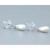 Imitation Pearl Pendant Earrings Cubic Zirconia Elegant women's Wedding Holiday Party Jewelry