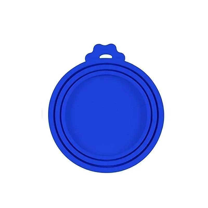 1 Pcs Reusable 3 In 1 Pet Food Can Silicone Cover Dogs Cats Storage Tin Cap Lid Seal Cover Pet Supplies For 8.5cm/7.5cm/6.5cm