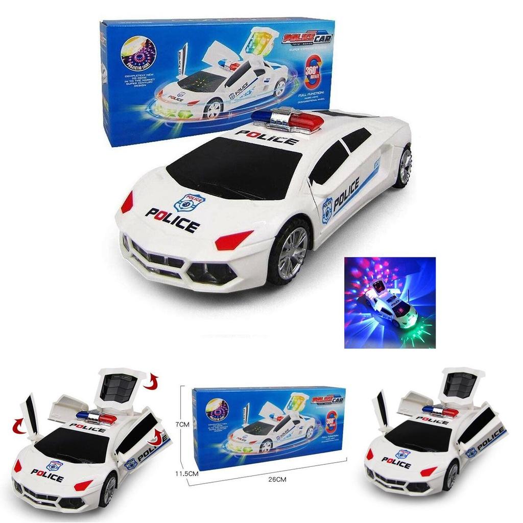 Stunning Police Car Led Light Music Rotating Toy For Kids Universal Driving Fun